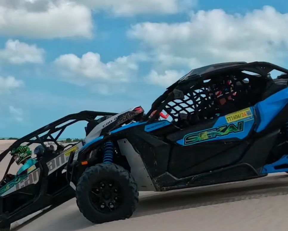 UTVs da Sekai Experience nas dunas em expedição off-road